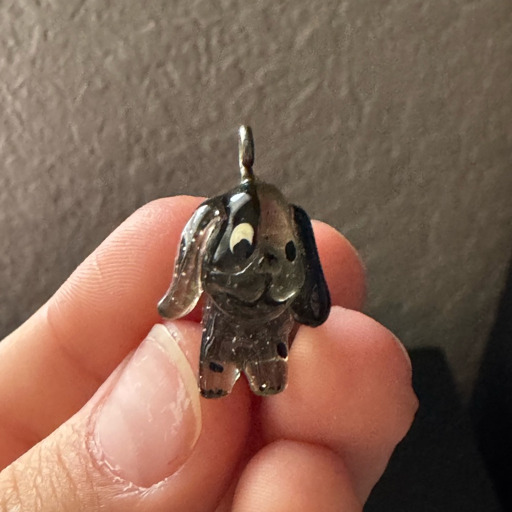 Cute Glass Dog Pendant